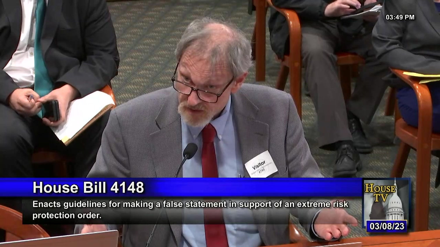 Dr. John Lott in Front of the Michigan House Judicial  Committee